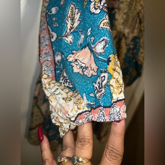 Andrée By Unit Floral Dress Size 1X Mid-sleeve - Picture 8 of 8